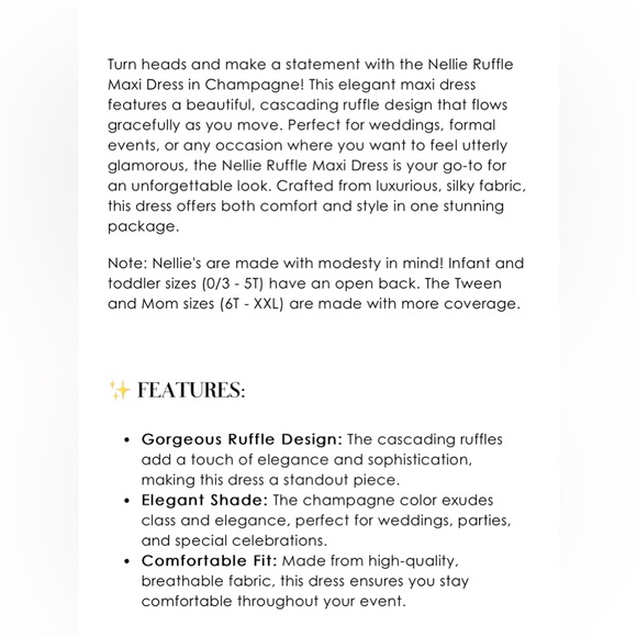 NELLIE RUFFLE MAXI DRESS -
WHITE - Picture 6 of 6